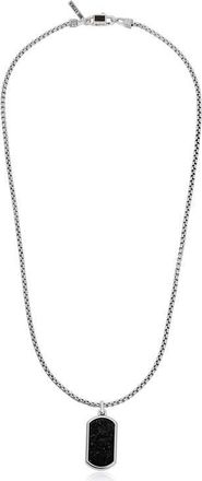 Mr.Ettika Mens Onyx Dog Tag Necklace in Black at Nordstrom