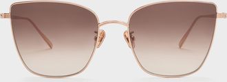 Charles & Keith Livonia Crystal Square Sunglasses