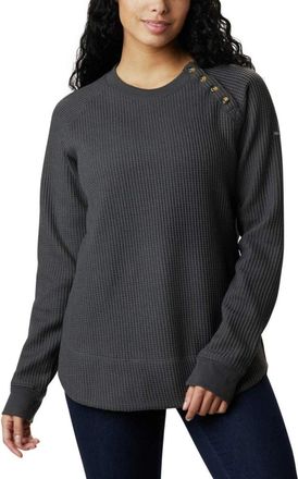 Columbia Chillin Sweater Womens Shark Thermal Stretch Waffle Knit SGN1703