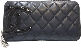Chanel Black Leather Coin Purse/Coin Case (Pre-Owned)