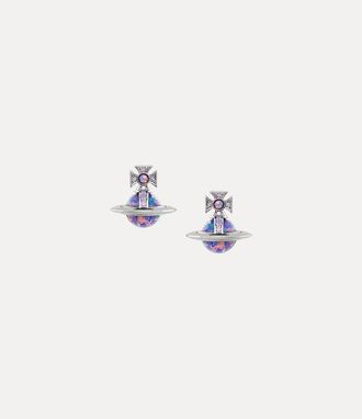 Vivienne Westwood Franca Earrings Platinum-milky-lavender-cz-purple-synthetic-opal Platinum-milky-lavender-cz-purple-synthetic-opal Women