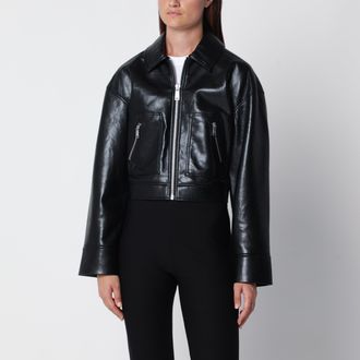 Anine Bing Assan black regenerated leather jacket