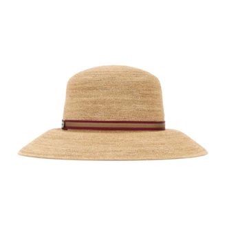 Borsalino Hats, female, Beige, Size: ONE SIZE Colombia Rafia Crochet Wide Brim