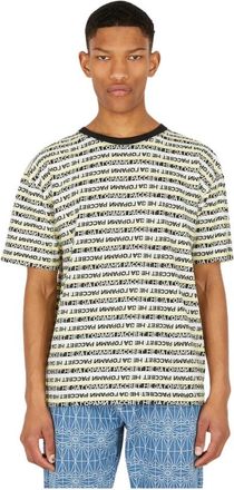 Rassvet Logo gestreept T-shirt - Heren - T-shirts - Beige - S - Katoen - Tops