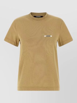 Jacquemus grosgrain detail crew neck short sleeve top