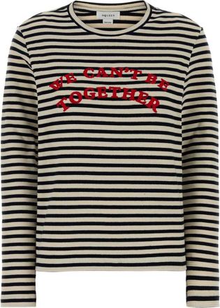 Alexander McQueen Multicolor Stripes Crew Neck T-Shirt