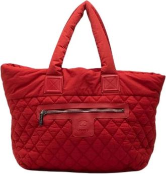 Chanel Pre-owned Tote Bags, female, Red, Size: ONE SIZE Pre-owned Coco Cocoon Tote