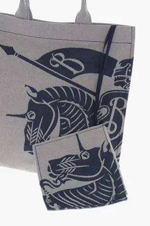 Burberry Maxi Borsa Tote In Tessuto Ricamata Burberry