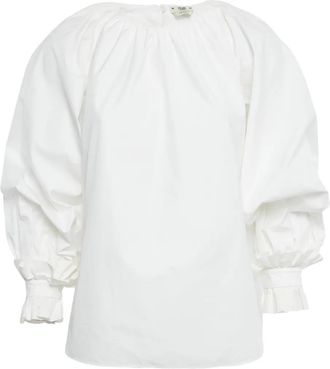 Fendi Blusa con maniche a palloncino - Bianco