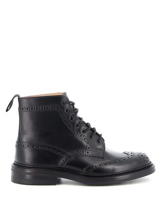 Trickers Stow Black Calf Dainite
