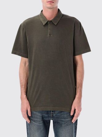 James Perse Short-Sleeved Supima Cotton Polo with 3-Button Placket