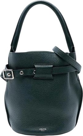 Celine Pre-owned Bucket Bags, female, Green, Size: ONE SIZE Pre-owned Leather Bucket Bag