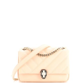 Bulgari Serpenti Cabochon Shoulder Bag Diagonal Quilted Leather Small