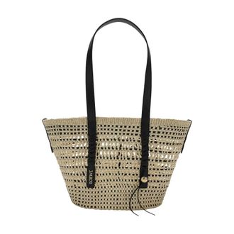 Loewe Tote Bags, female, Beige, Size: ONE SIZE Braid Basket Medium