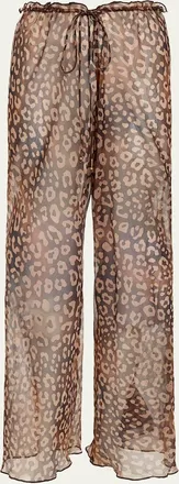 Ramy Brook Alayna Leopard Coverup Pants