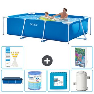 Intex Piscina Con Estructura Rectangular - 260x160x65 Cm - 7-piezas S80