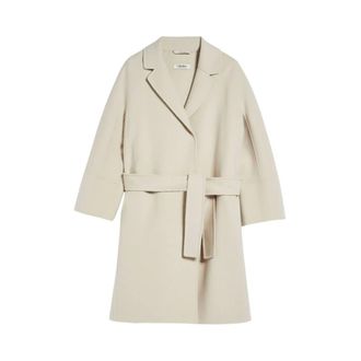 Max Mara Dames, Mantels, Beige, Maat: S Wol