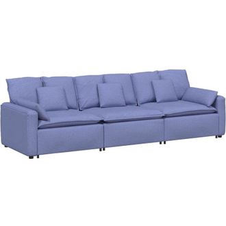 vidaXL Vidaxl - Divano Modulare con Cuscini Jeans Blu