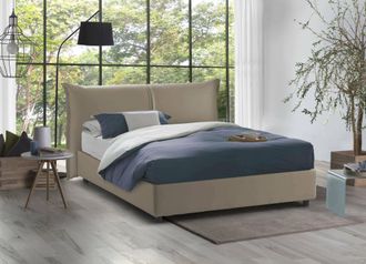 Dmora Dmora - Cama Matrimonial Darabon, Cama Contenedor Con Revestimiento De Tela, 100% Made In Italy, Apertura Frontal, Adecuado Para Colch&oacute;n Cm 160x190, T