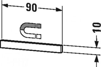 Duravit Duravit - Banda Magn&eacute;tica De Acero Inoxidable 9 Cm, Blanco