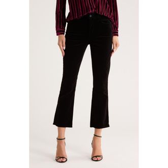 L'agence Mira Ultra High Waist Crop Micro Bootcut Jeans in Noir at Nordstrom Rack, Size 24