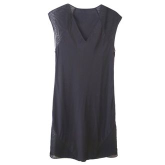 Alexander Wang Silk Dress with Sheer Mesh Inserts Size S
