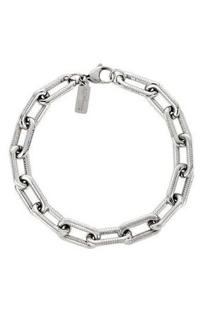 Ed Hardy Mens Rectangle Link Bracelet in Silver at Nordstrom Rack