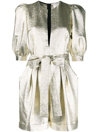 Stella McCartney Tuta corta con mezze maniche - Oro