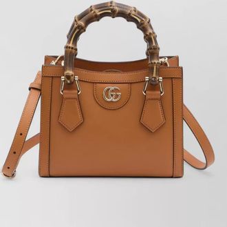 Gucci diana small leather tote bag bamboo