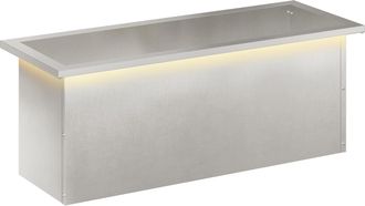 vidaXL Jardinera Para Jard&iacute;n Con Luces Led Plateado 30 X 80 X 30 Cm Vidaxl