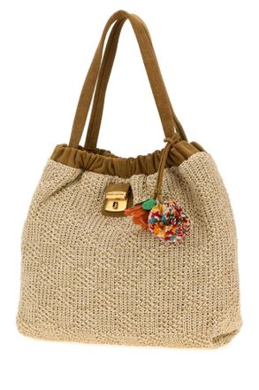 Marc Jacobs Womens Raffia Cristina Shopping Bag Natural Borse A Mano