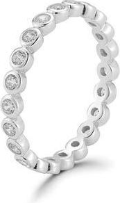 Glaze Jewelry Bezel Cubic Zirconia Stackable Eternity Band Ring in Silver at Nordstrom Rack, Size 9