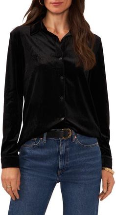 Vince Camuto Velvet Bouse in Rich Black at Nordstrom, Size X-Small