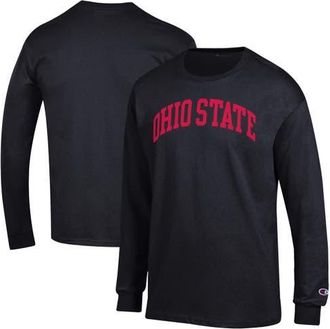 Champion Mens Champion Black Ohio State Buckeyes Basic Arch Long Sleeve T-Shirt at Nordstrom, Size X-Large