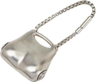 Chanel Pre-owned Mini Bags, female, Gray, Size: ONE SIZE Pre-owned Metal Key-holder
