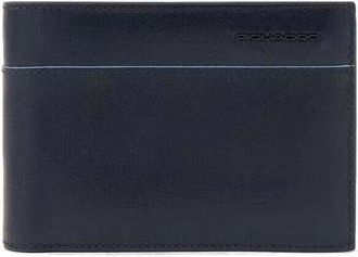 Piquadro B2 Revamp Portemonnee met Kaarthouder - Heren - Portefeuilles - Blauw - ONE Size - Leer - Accessoires