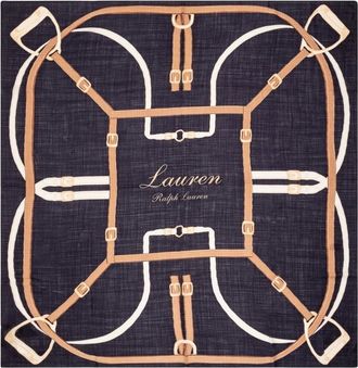 Ralph Lauren Pa&ntilde;uelo Grande Cuadrado Belting - Accessories - Mujer - Azul - ONE SIZE