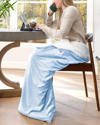 St. James Home The Work Sack Velvet And Sherpa Wearable Throw