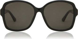 Gucci GG0765SA Asian Fit 002 Womens Sunglasses Black Size 57 - Free RX Lenses - Free RX Lenses