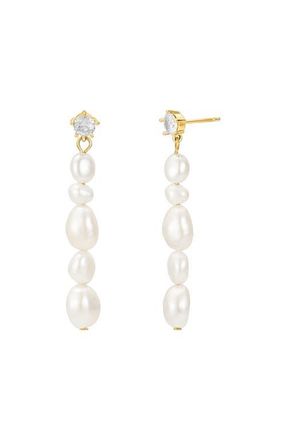 Untamed Petals Selena Pearl Drops in Gold at Nordstrom