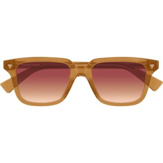 Bottega Veneta 50mm Square Sunglasses in Orange at Nordstrom