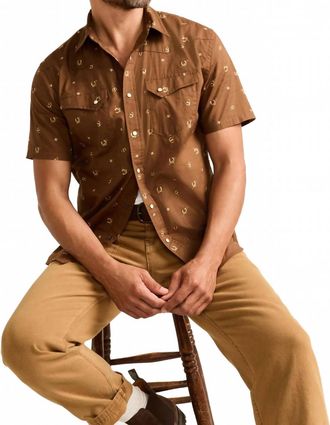Pendleton Laramie Snap Shirt In Brown Horseshoe