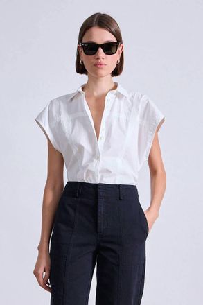 Apiece Apart Toni Sleeveless Top In Cream