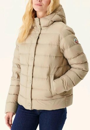 Jott Womens Jane Down Hooded Jacket - Natural - Size Medium