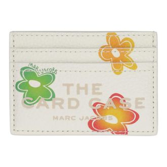 Marc Jacobs Wallets & Cardholders, female, White, Size: ONE SIZE Grainy Leather Card Holder with Pockets