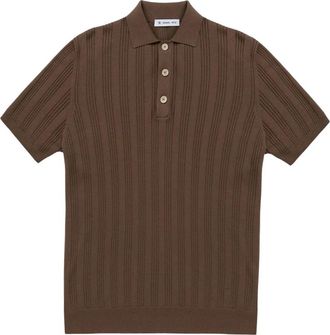Manuel Ritz Maglia Polo - Heren - Polos - Bruin - L - Katoen - Tops