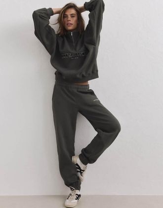 Aim'n pantaloni della tuta classici Dark ivy in Dark ivy-Verde