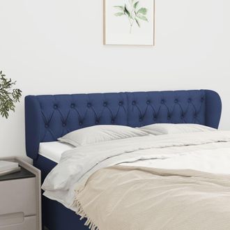 vidaXL Cabecero De Tela Azul 163x23x78/88 Cm Vidaxl