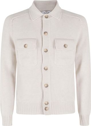 Gran Sasso Ecru Geelong Wool Seven-Button Jacket