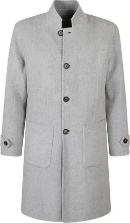 Eleventy Classic Herringbone Patterned Coat